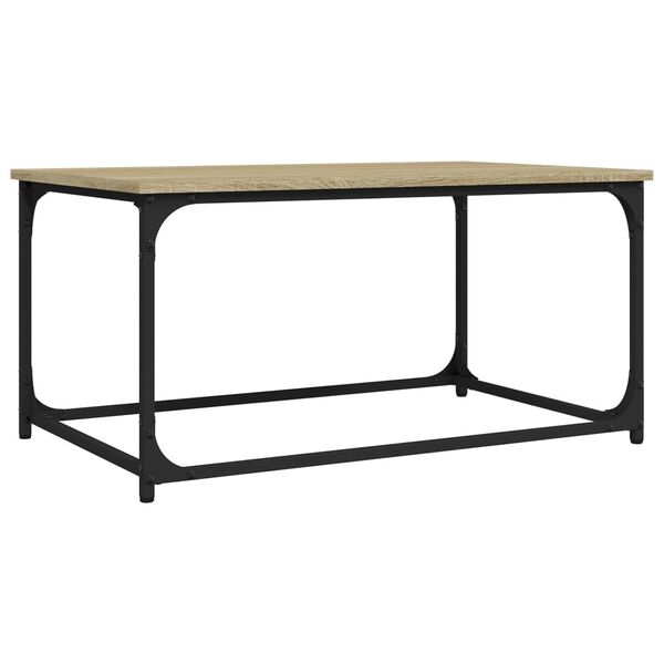 vidaXL Coffee Table Sonoma Oak 80x50x40 cm Engineered Wood and Iron