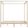 vidaXL Canopy Bed Frame without Mattress Solid Pine Wood 160x200 cm