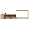 vidaXL Bedside Cabinet with Desk 222x107x75 cm Solid Wood Pine