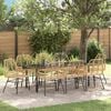 vidaXL Garden Dining Set 9 pcs Brown Poly Rattan