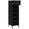 vidaXL Shoe Cabinet Black 30x35x105 cm Engineered Wood