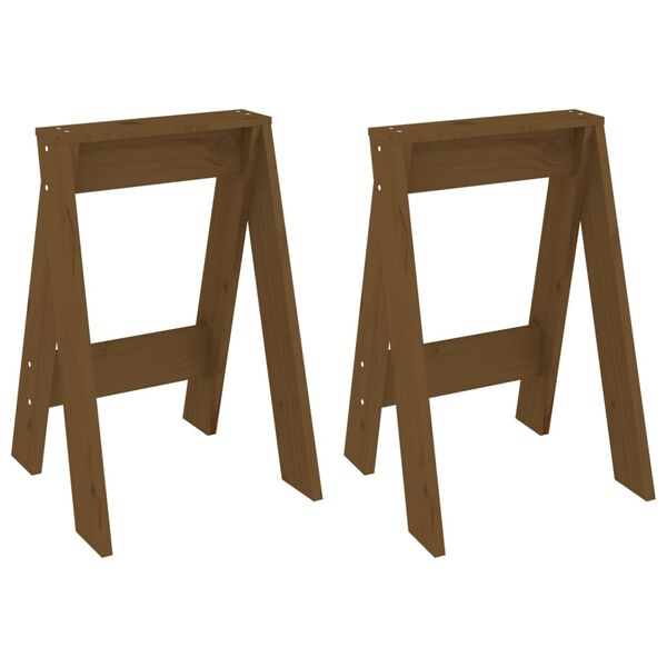 vidaXL Stools 2 pcs Honey Brown 40x40x60 cm Solid Wood Pine