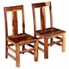 vidaXL Dining Chairs 2 pcs Solid Acacia Wood