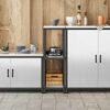 vidaXL Kitchen Storage with Shelf Silver 30 x 50 x 92 cm Steel