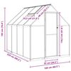 vidaXL Greenhouse with Base Frame Silver 224x169x195 cm Aluminium