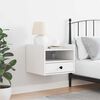 vidaXL Bedside Table White 38 x 36 x 29.5 cm Solid pine wood
