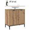 vidaXL Bathroom Sink Cabinet with Door Artisan Oak 60.5 x 33.5 x 61 cm