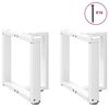 vidaXL Coffee Table Legs T-Shaped&nbsp;2 pcs White 50x25x(42-43) cm Steel