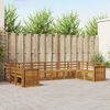 vidaXL Sofa Sets 10 pcs Natural Solid Acacia Wood