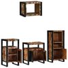 vidaXL Bathroom Furniture Set with Drawer 4 pcs Solid Reclaim Wood