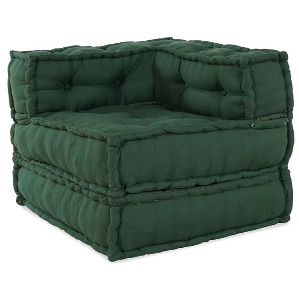 vidaXL Modular Sofa 3 pcs Green Fabric