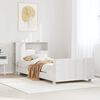 vidaXL Bed Frame without Mattress White 75x190 cm Small Single Solid Wood Pine