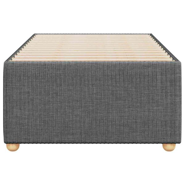vidaXL Bed Frame without Mattress Dark Grey Single Fabric