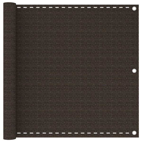 vidaXL Balcony Screen Brown 90x300 cm HDPE