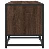 vidaXL TV Cabinet Brown Oak 100x35x41 cm Engineered Wood and Metal