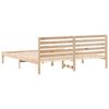 vidaXL Bed Frame with Headboard Brown 180 x 200 cm Solid Pine Wood