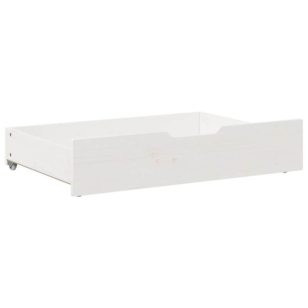 vidaXL Under-Bed Drawers 2 pcs White 85x55x17 cm Solid Wood Pine