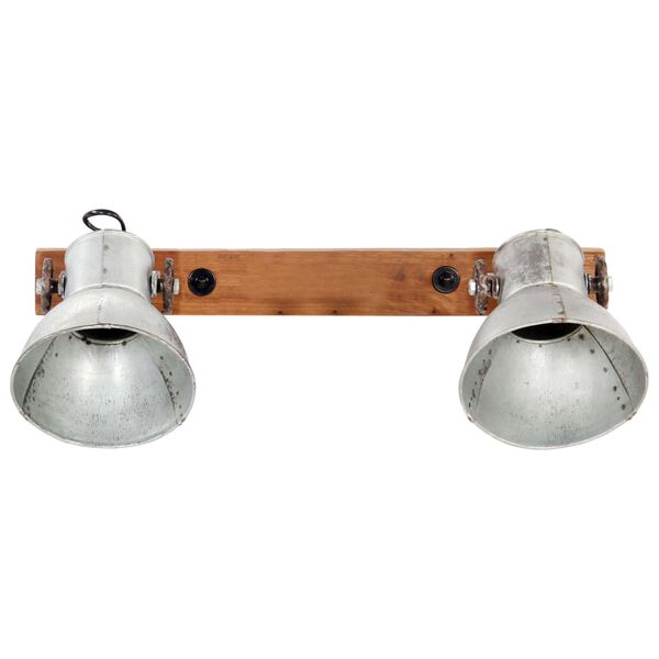 vidaXL Industrial Wall Lamp Silver 45x25 cm E27