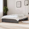 vidaXL Bed Frame without Mattress Grey Solid Wood 140x200 cm
