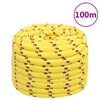 vidaXL Boat Rope Yellow 20 mm 100 m Polypropylene