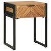 vidaXL Bedside Table Brown 40 x 35 x 50 cm Solid Acacia Wood and Metal