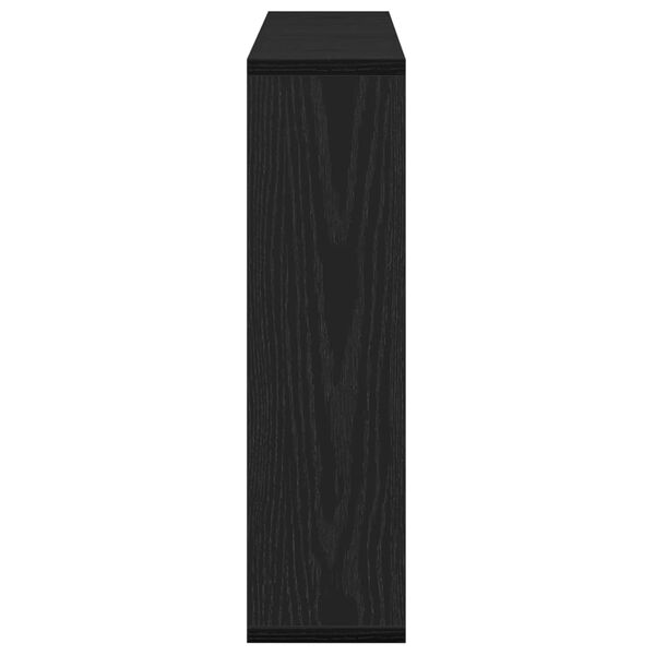 vidaXL Mirror Cabinet Black Oak 76 x 15 x 55 cm Engineered Wood