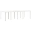 vidaXL Garden Dining Table White 250 x 100 x 73 cm Poly Rattan