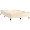 vidaXL Bed Frame without Mattress Cream 120x190 cm Small Double Faux Leather