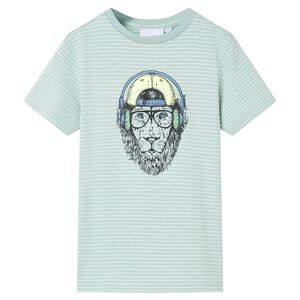 vidaXL Kids' T-shirt with Stripes Light Mint 104