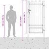 vidaXL Fence Gate with Lock Grey 103 x 250 cm Powder-Coated Steel