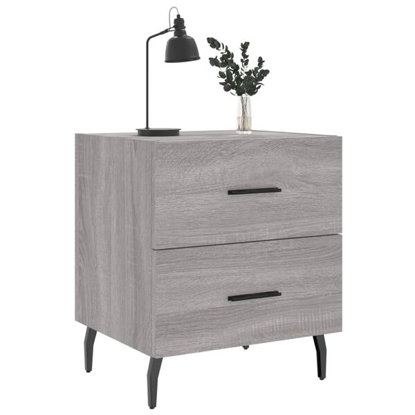 vidaXL Bedside Cabinets 2 pcs Grey Sonoma 40x35x47.5 cm Engineered Wood