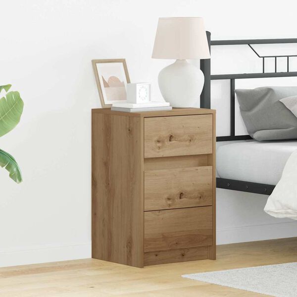 vidaXL Bedside Cabinet Artisan Oak 38 x 34 x 61 cm Engineered wood