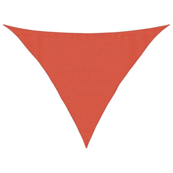 vidaXL Sunshade Sail 160 g/m² Terracotta 3.5x3.5x4.9 m HDPE
