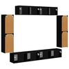 vidaXL TV Cabinet 4 pcs Black