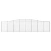 vidaXL Arched Gabion Baskets 25 pcs 400x30x80/100 cm Galvanised Iron