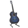 vidaXL 12 Piece Western Guitar Set with Equalizer and 6 Strings Blue