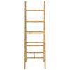 vidaXL Double Towel Ladder with 5 Rungs Bamboo 50x160 cm