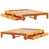 vidaXL Bed Frame without Mattress Wax Brown 160x200 cm Solid Wood Pine