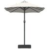 vidaXL Garden Parasol Sand and Anthracite 385 x 209 x 244 cm Polyester