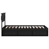 vidaXL Bed Frame with Mattress Black 100 x 200 cm Solid Pine Wood