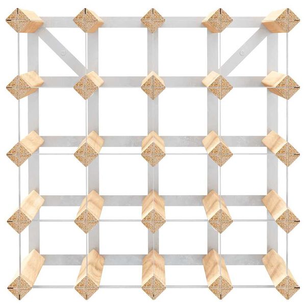 vidaXL Wine Rack for 20 Bottles Solid Pinewood