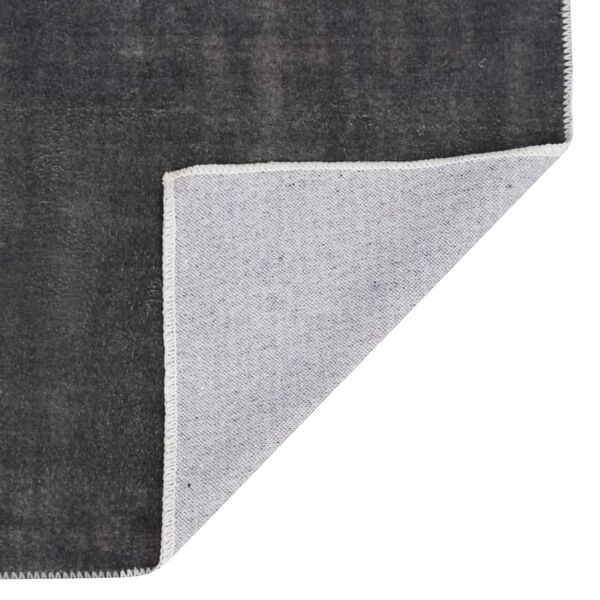 vidaXL Carpet Runner Washable Foldable Anthracite 80x200 cm Polyester