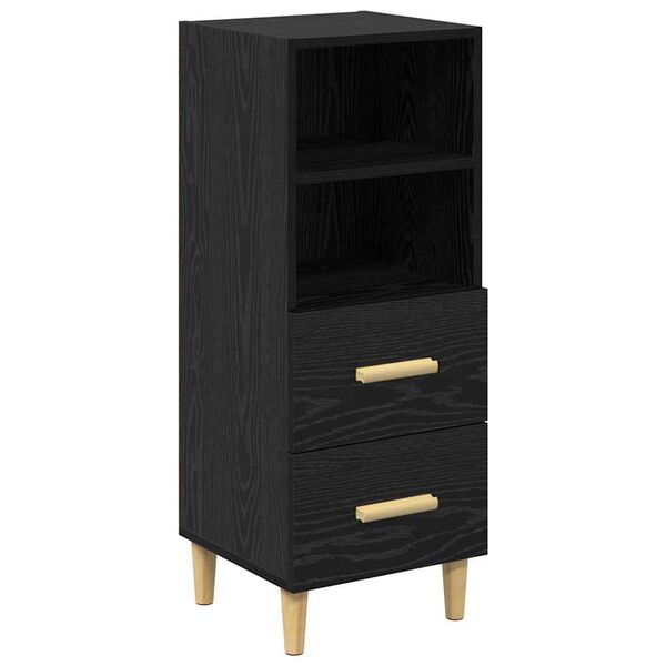 vidaXL Sideboard Black oak 34 x 34.5 x 90 cm Engineered wood