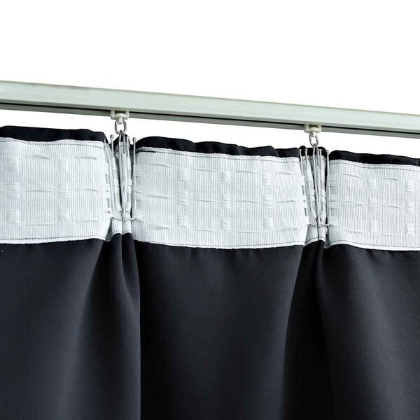 vidaXL Blackout Curtains with Hooks 2 pcs Anthracite 140x175 cm