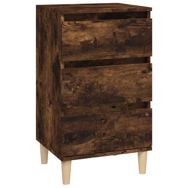 vidaXL Bedside Cabinet Smoked Oak 40x35x70 cm Engineered Wood