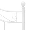 vidaXL Bed Frame without Mattress White Metal 120x200 cm