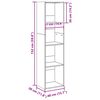 vidaXL Bookcase Artisian Oak 40x30x152 cm Engineered Wood
