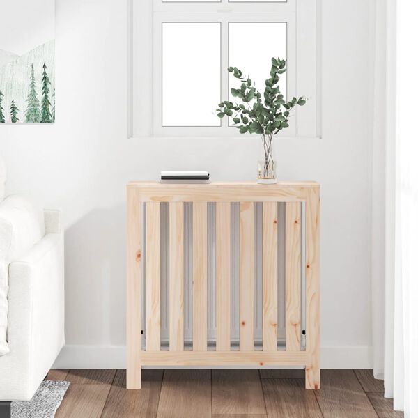 vidaXL Radiator Cover 79.5x19x84 cm Solid Wood Pine