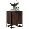 vidaXL Bedside Cabinets 2 pcs Brown Oak 40x31x50 cm Engineered Wood and Metal