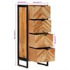vidaXL Bathroom Cabinet 40x30x100 cm Solid Wood Acacia and Iron